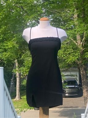 Nine West VINTAGE Little Black Dress with cute ruffle
